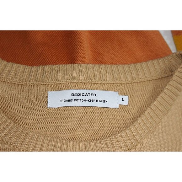 Dedicated. - Men's Mora Cut Mountain Pullover Sweater- Orange Multicolor, Large - Picture 4 of 11